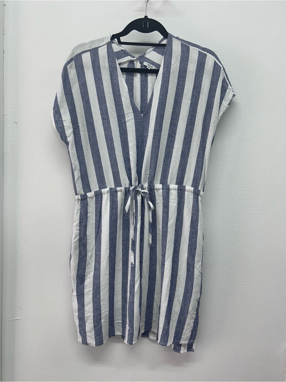 NWOT Rails Women’s Blue and White Striped Lined Linen Wren Dress Size XS